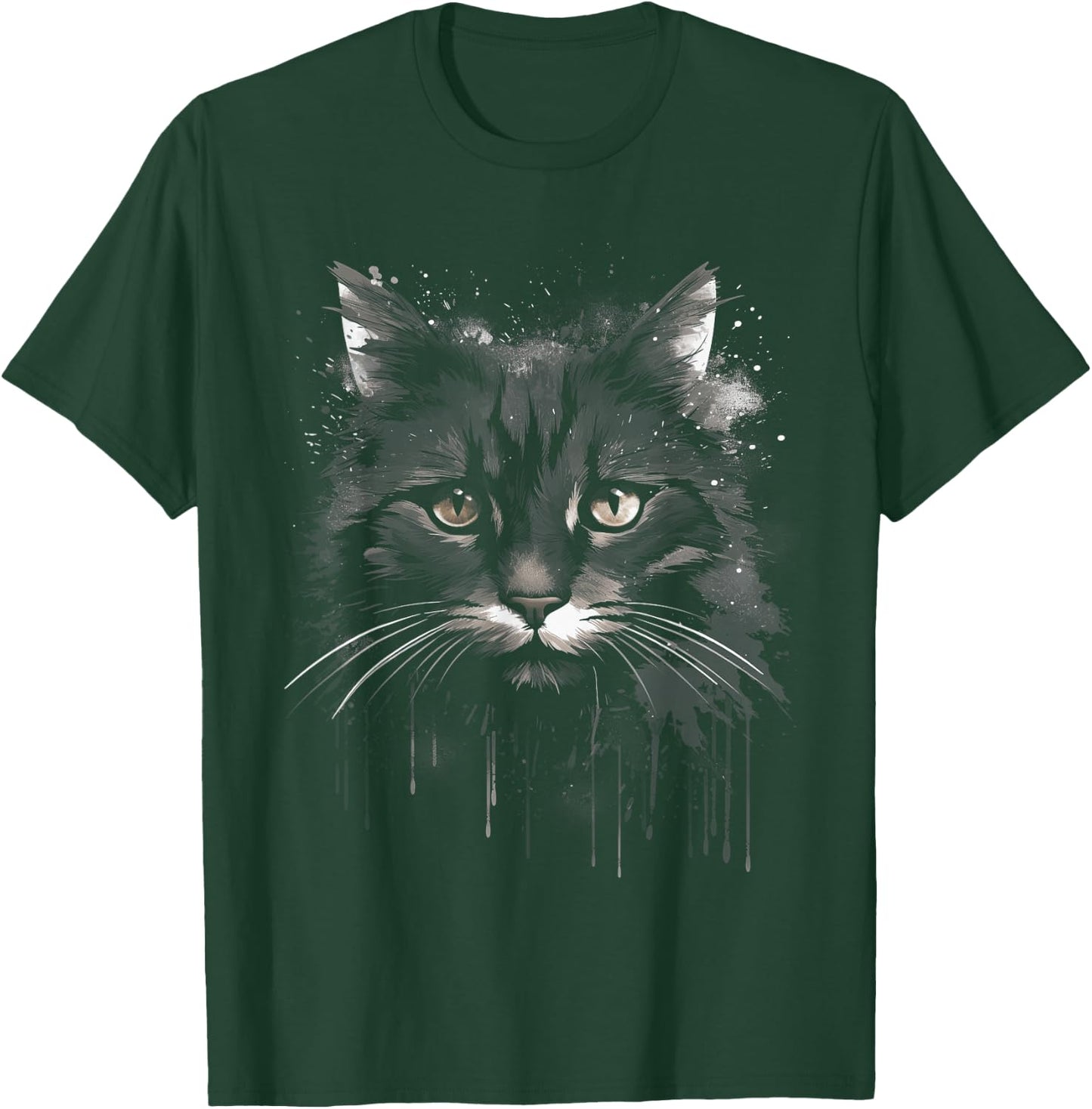 Cat Cat lover Kitten Illustration Pet Women Kids T-Shirt - T-Shirt | Forest