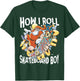Skateboard boy. How I roll. Santa on Skateboard. T-Shirt - T-Shirt | Forest
