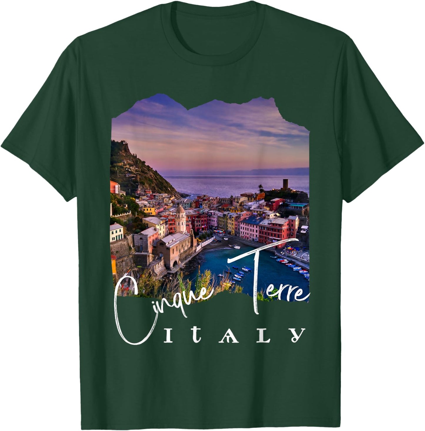 Cinque Terre At Night Cinque Terre Souvenir T-Shirt - T-Shirt | Forest