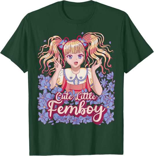Femboy Anime Cute Little Femboy T-Shirt - T-Shirt | Forest