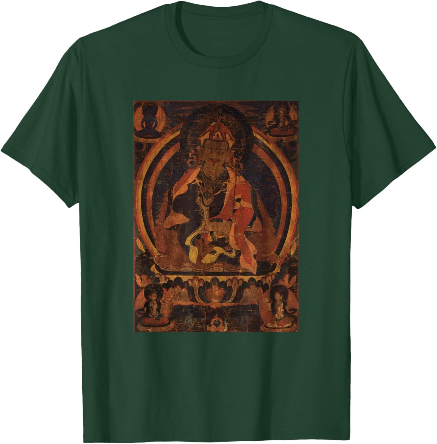 Padmasambhava Tibetan Buddhist Thangka Mandala Buddhism T-Shirt - T-Shirt | Forest