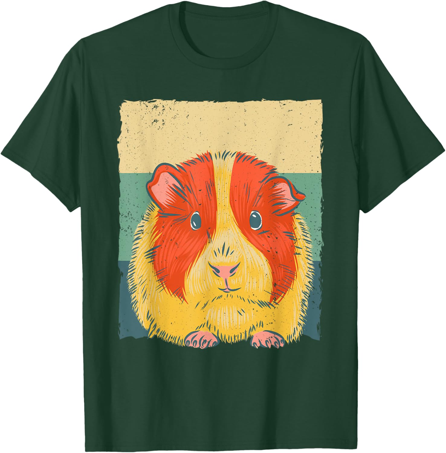 Cute Guinea Pig Design Women Kids Vintage Guinea Pig T-Shirt - T-Shirt | Forest