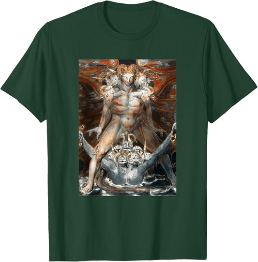 Great Red Dragon and the Beast William Blake The Bible Art T-Shirt - T-Shirt | Forest