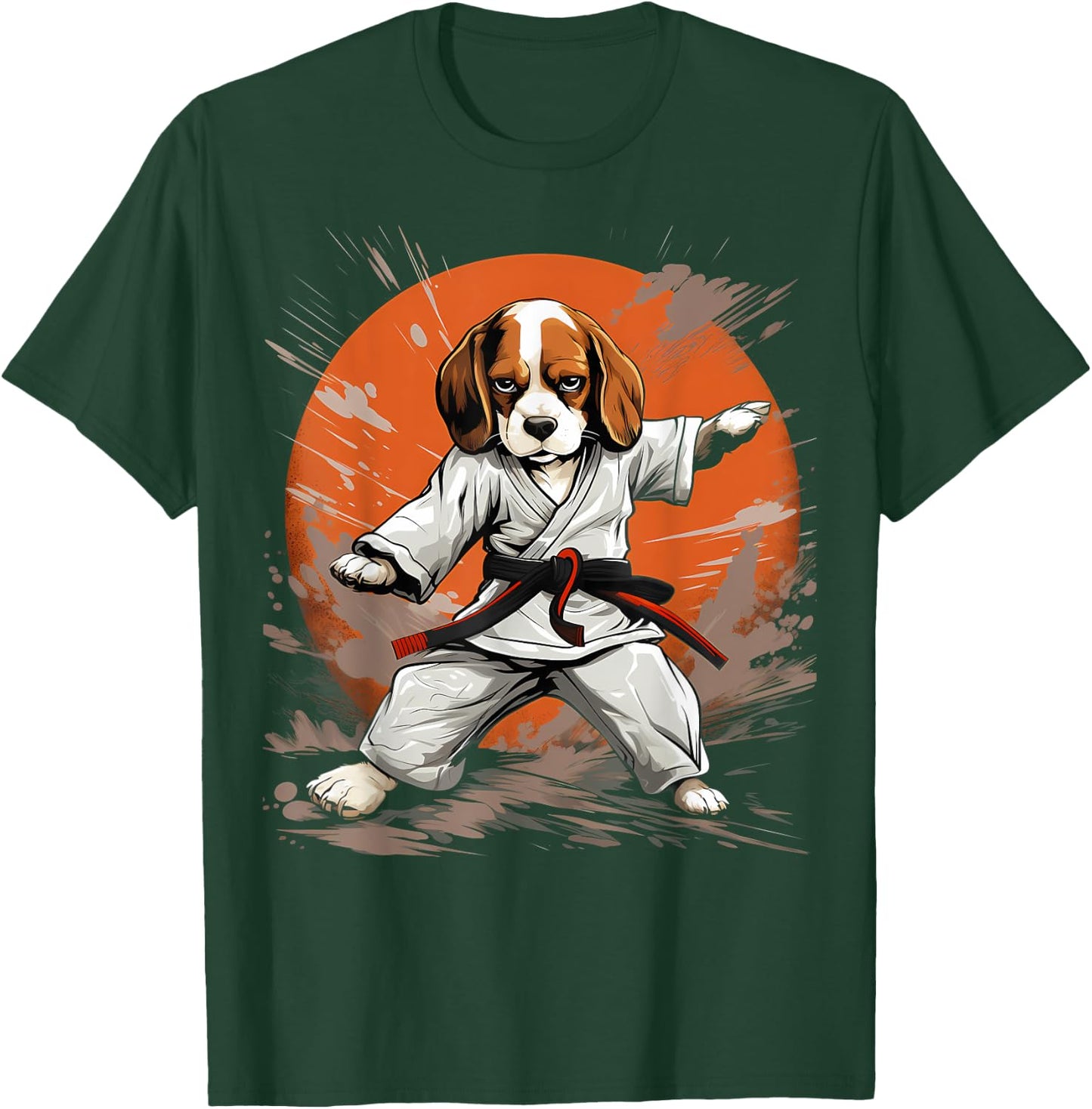 MMA Beagle Dog Karate T-Shirt - T-Shirt | Forest