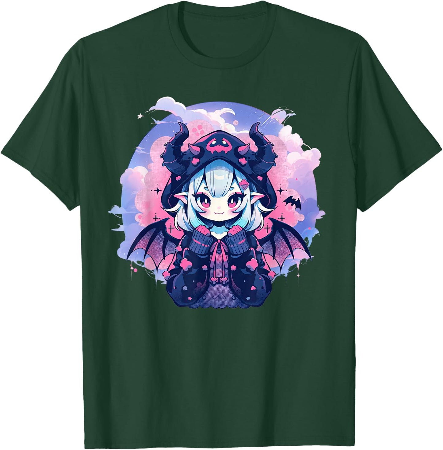 Anime Demon Girl Kawaii Succubus Pastel Goth Cute Witchcraft T-Shirt - T-Shirt | Forest