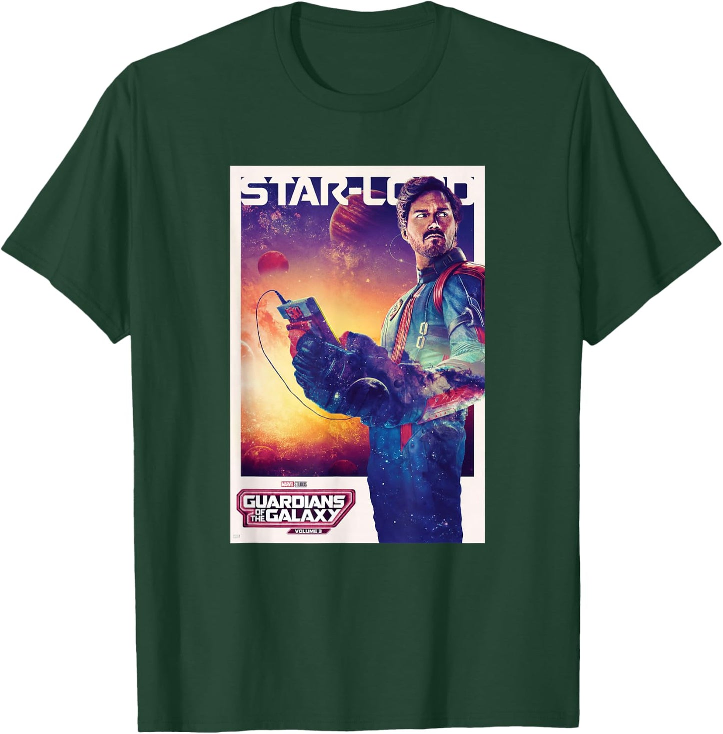 Marvel Guardians of The Galaxy Volume 3 Star-Lord Poster T-Shirt - T-Shirt | Forest