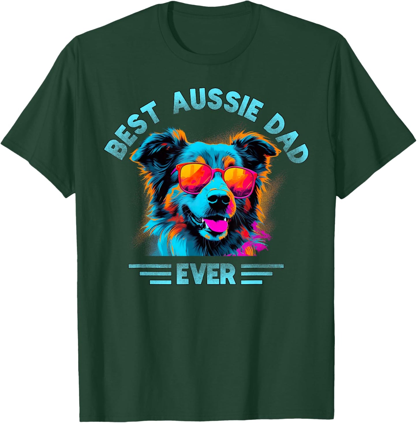 Aussie DAD Australian Shepherd T-Shirt - T-Shirt | Forest
