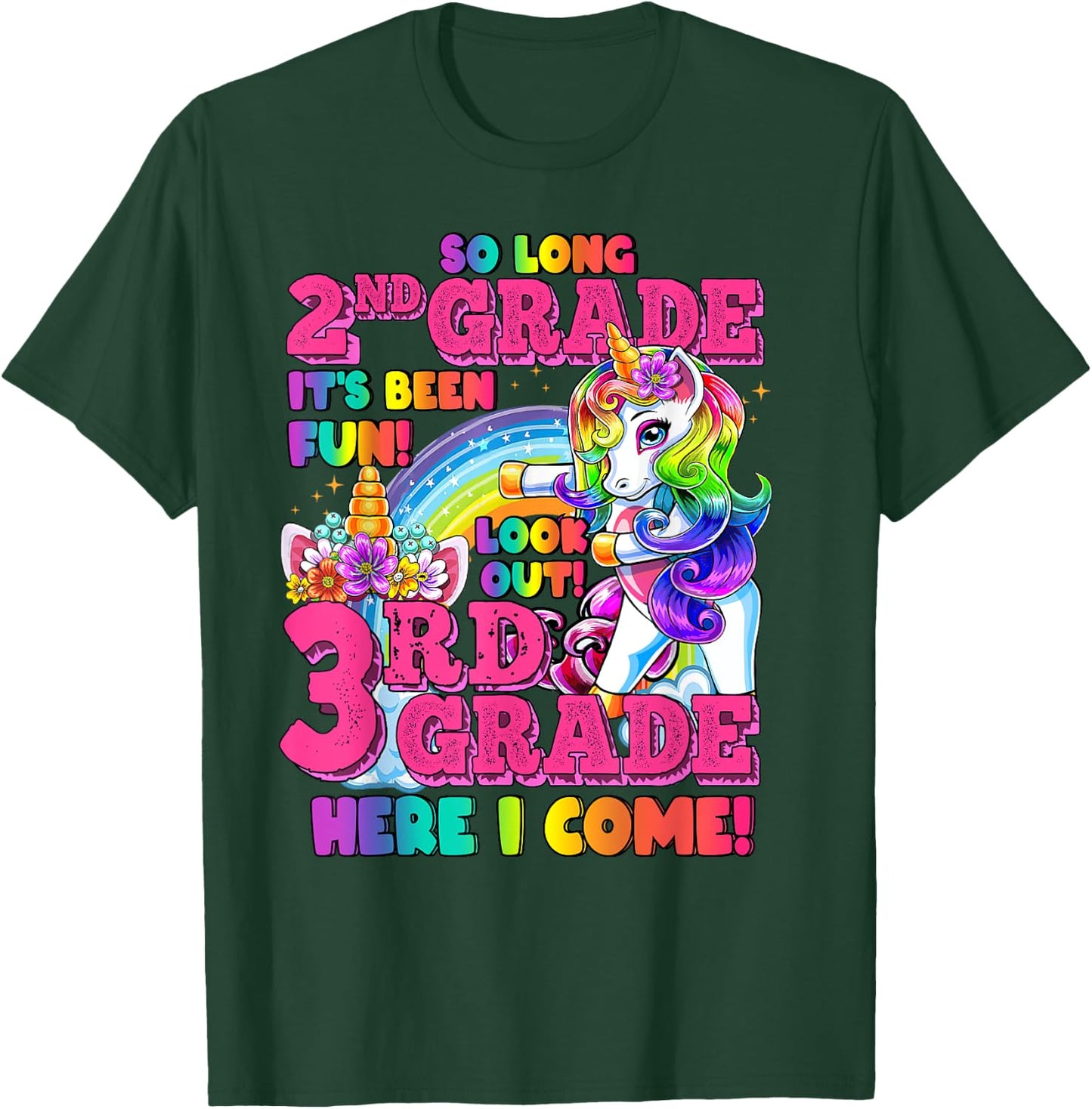 So long 2nd grade it's been fun 2nd grade Nailed It Unicorn T-Shirt - T-Shirt | Forest