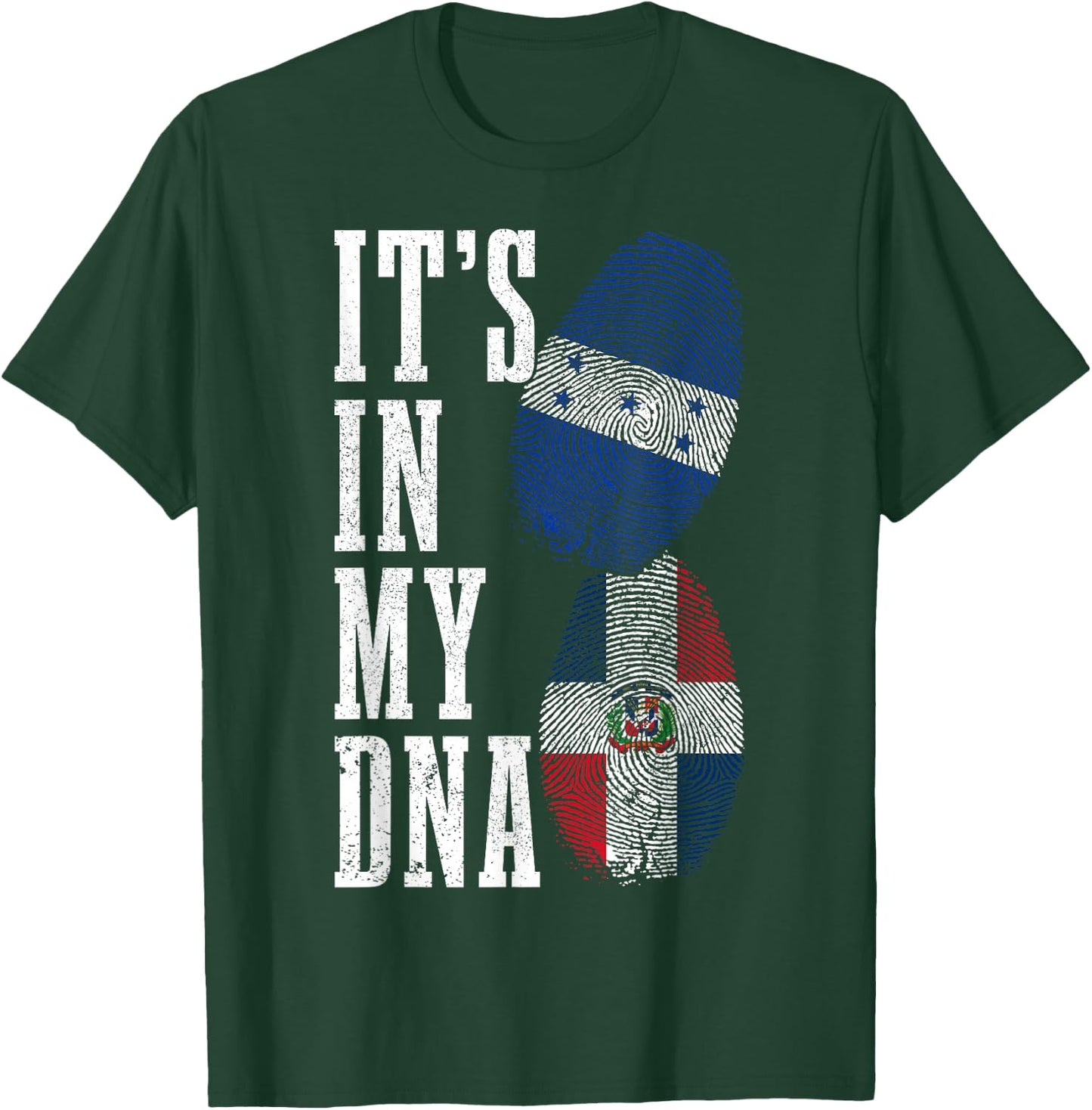 Honduras Dominican Republic DNA Honduran Flag Pride Heritage T-Shirt - T-Shirt | Forest