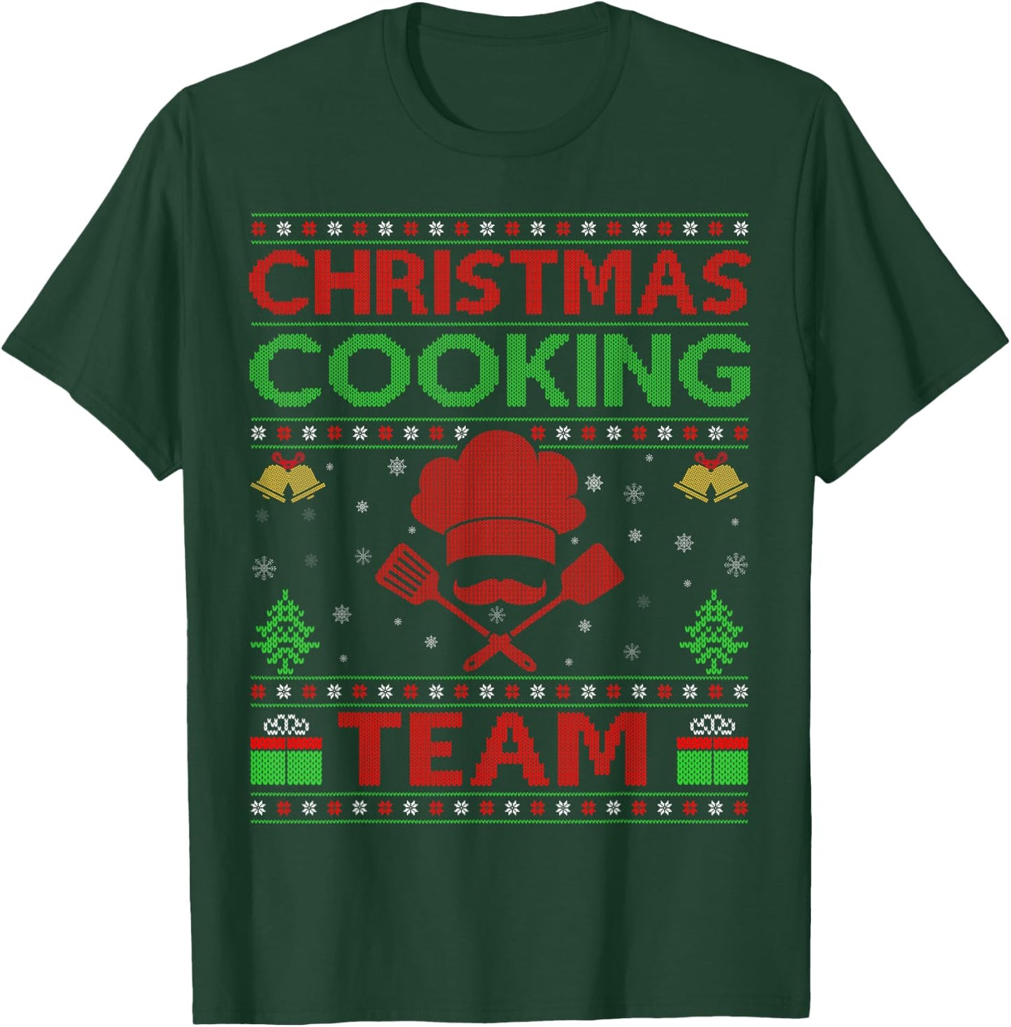 Cookies Squad Cooking Chef Christmas Cooking Team Ugly T-Shirt - T-Shirt | Forest