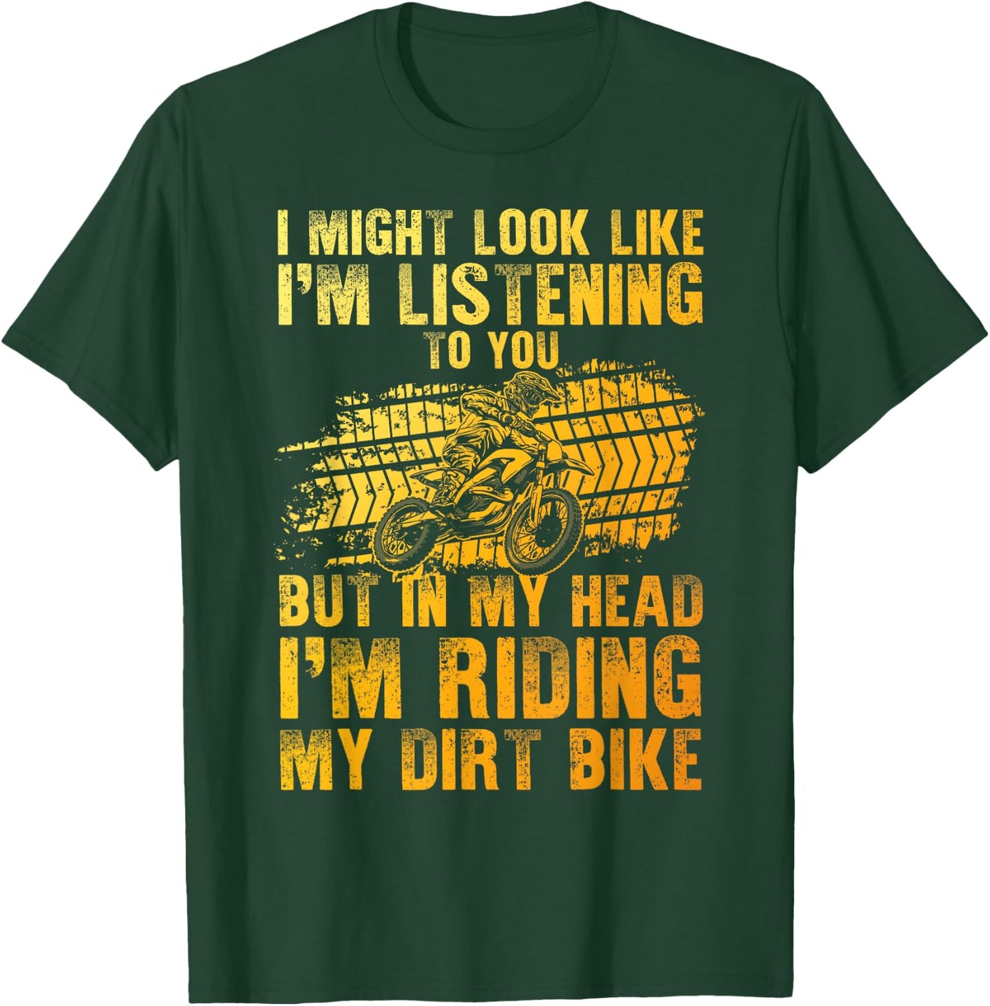Funny Dirt Bike Art Women Dirtbike Motorcycle Riding T-Shirt - T-Shirt | Forest