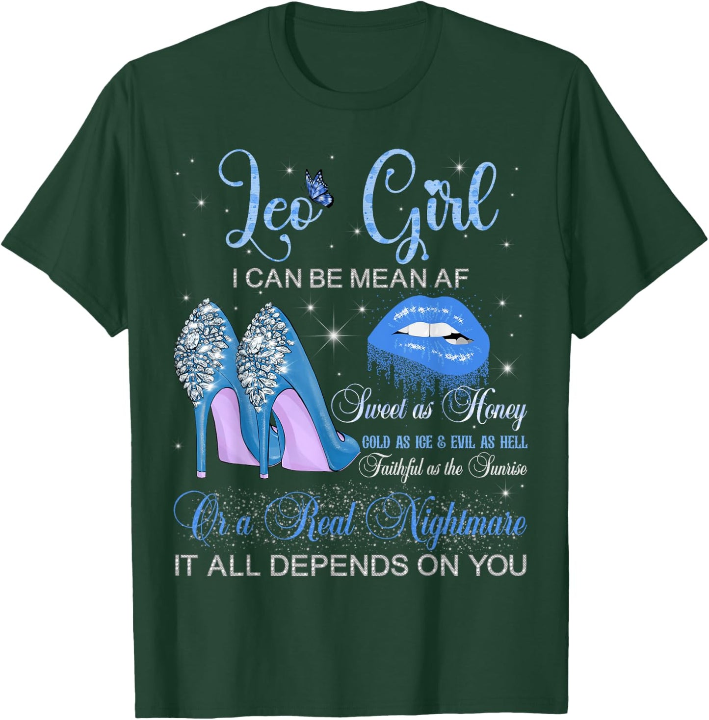 Leo Girl Zodiac Birthday Party Women Girls Horoscope T-Shirt - T-Shirt | Forest