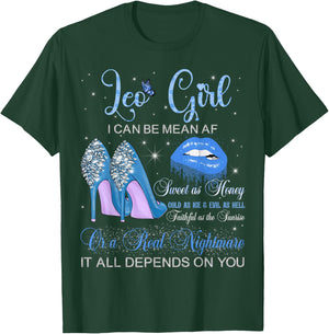 Leo Girl Zodiac Birthday Party Women Girls Horoscope T-Shirt - T-Shirt | Forest