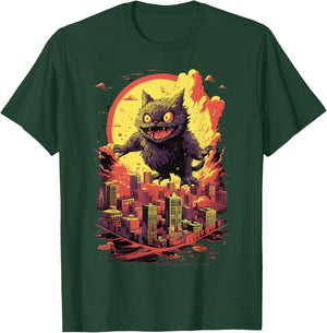 Catzilla Cat Jumping for Lover of Big Cats Kitty Kitten T-Shirt - T-Shirt | Forest