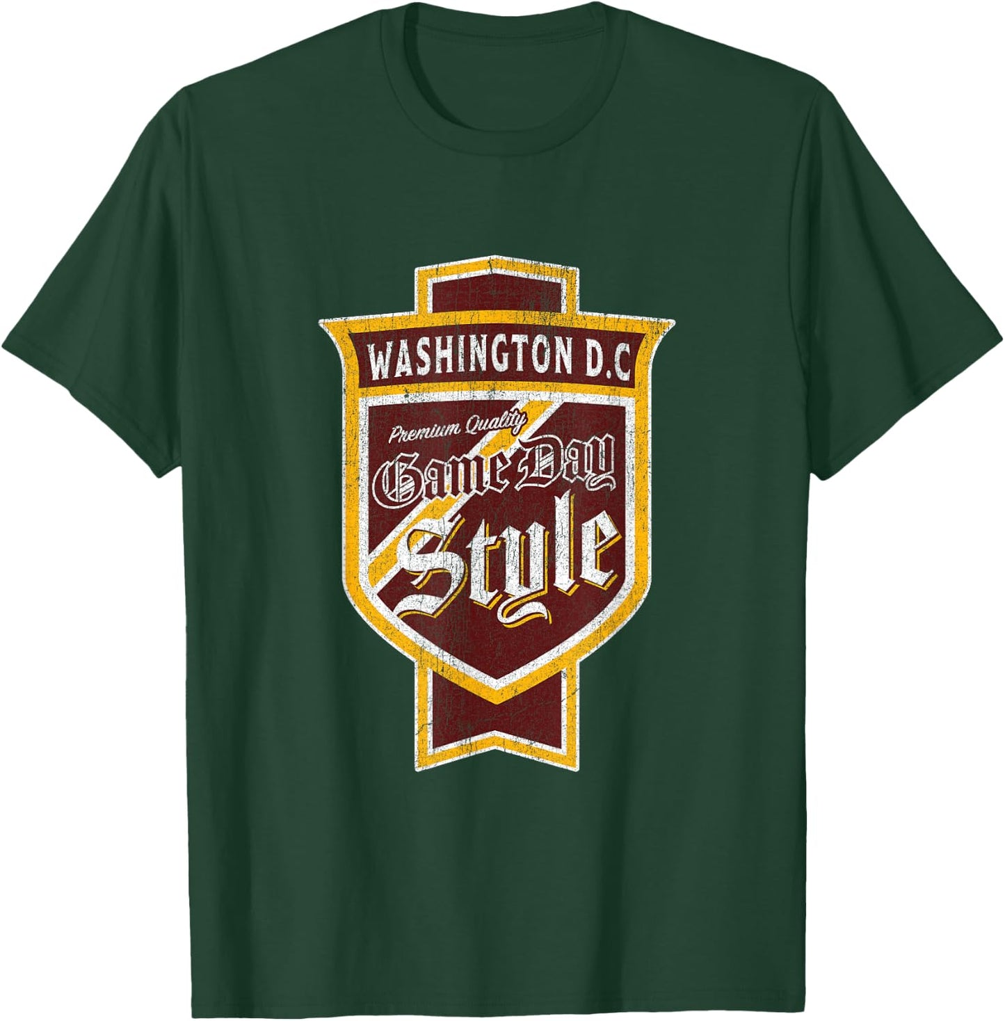 Faded Washington D.C. Beer Label - D.C. Pride T-Shirt - T-Shirt | Forest