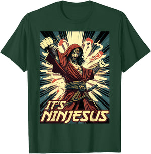 Ninjesus Jesus Ninja Christian T-Shirt - T-Shirt | Forest