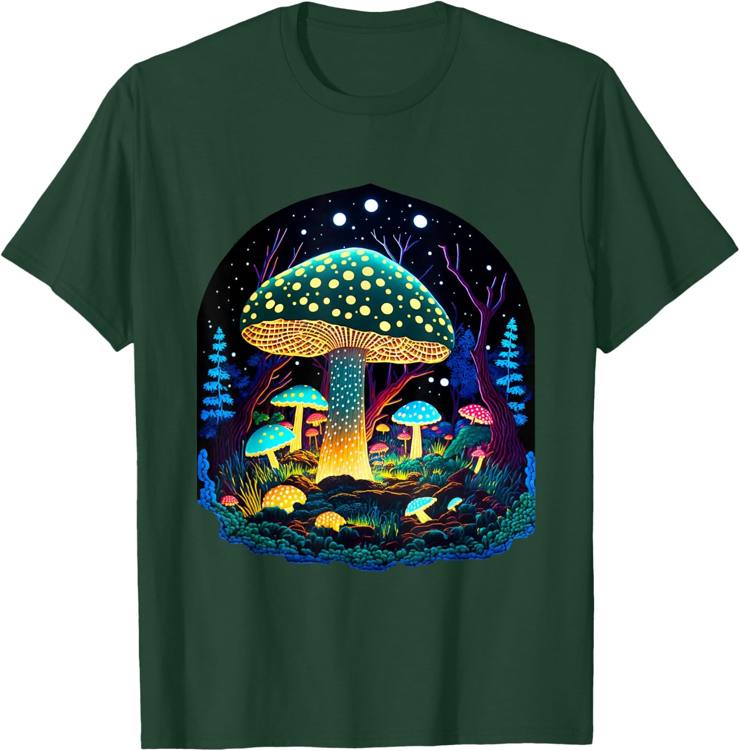 Mushroom Whisperer Colorful Fungi Design T-Shirt - T-Shirt | Forest