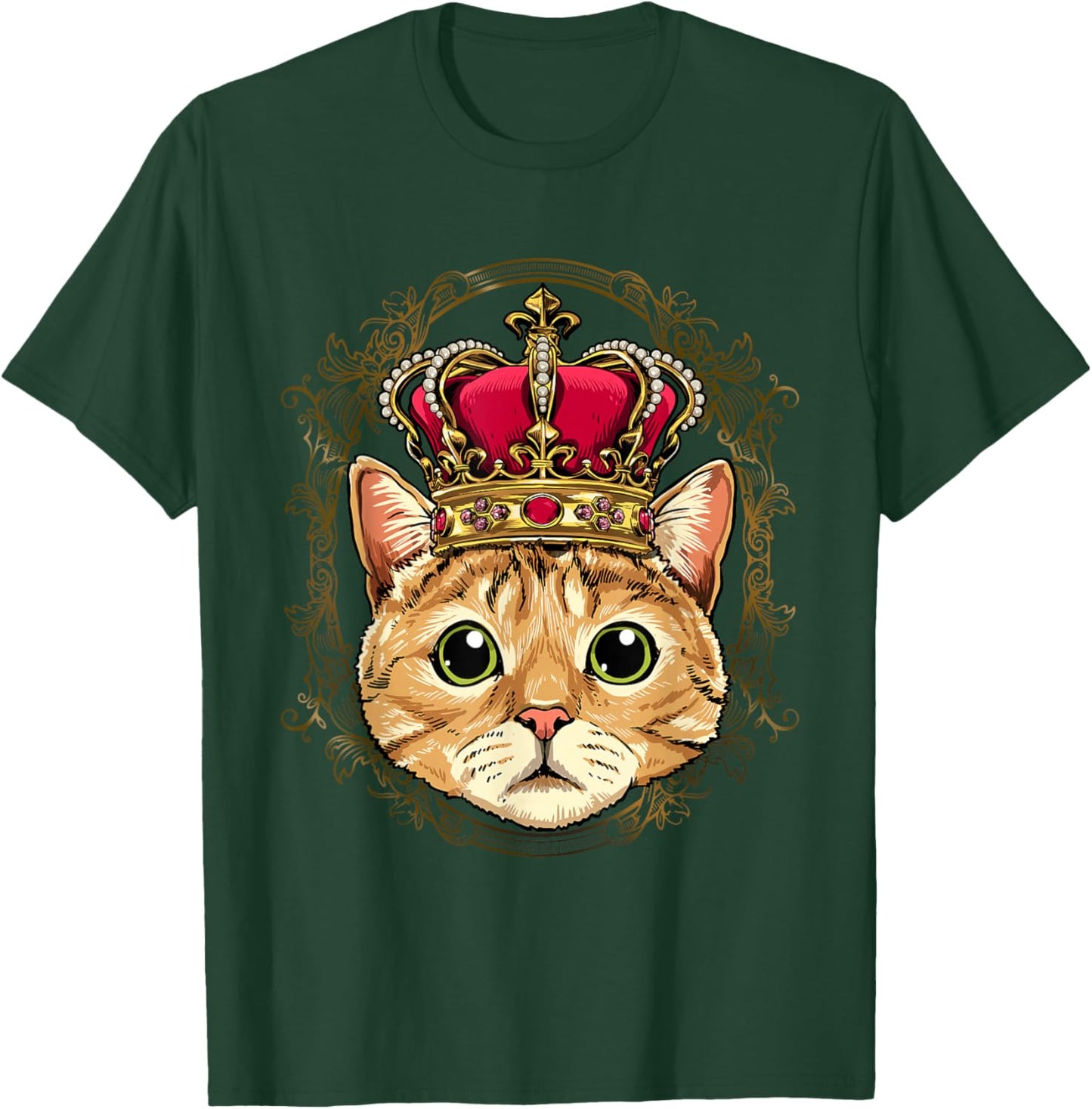 King / Queen Cat Kitten Princess Fur Pet Animal Cat Lover T-Shirt - T-Shirt | Forest