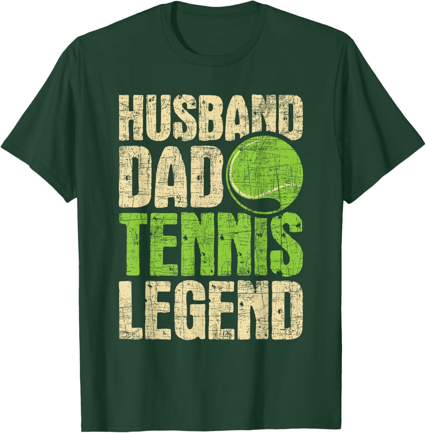 Husband Dad Tennis Legend - Sports Coach Tournament Player T-Shirt - T-Shirt | Forest