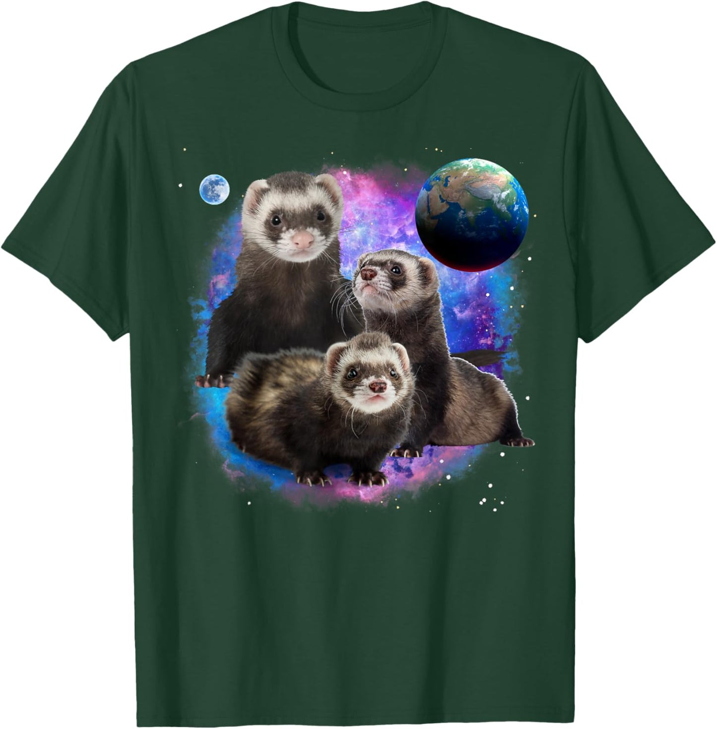 Funny Ferrets in the Galaxy Ferrets T-Shirt - T-Shirt | Forest