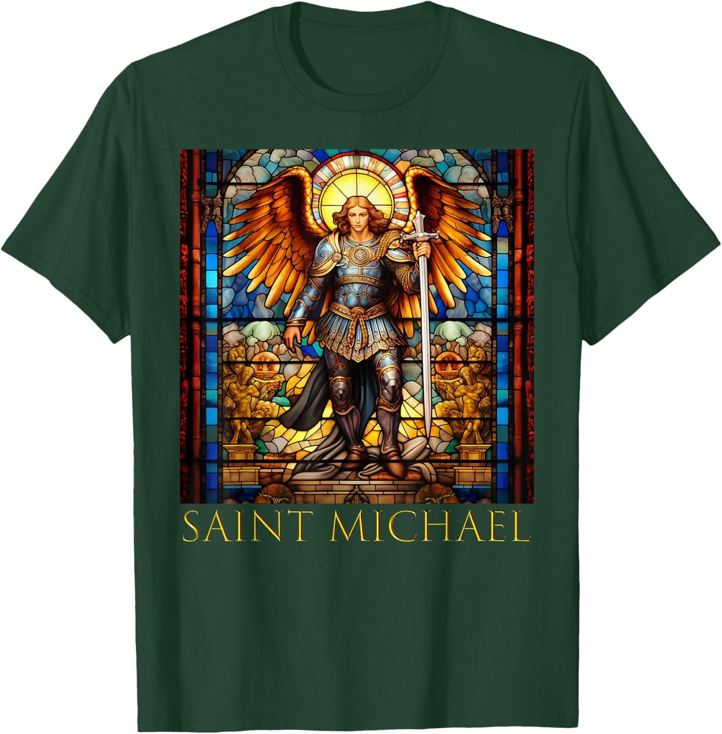 Saint Michael the Archangel T-Shirt - T-Shirt | Forest