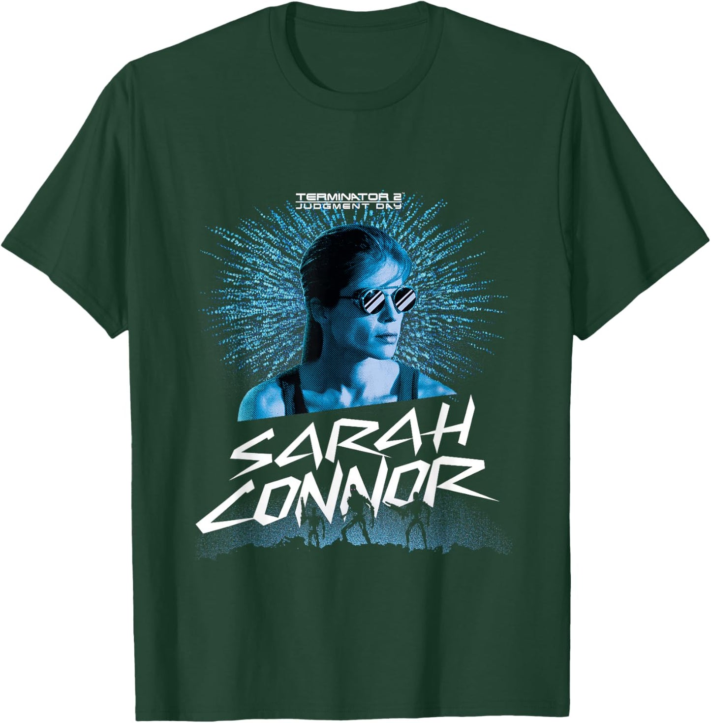 Terminator 2 Judgment Day Sarah Connor Dot Art T-Shirt - T-Shirt | Forest