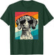 Retro Vintage German Shorthaired Pointer Sunglasses GSP Dog T-Shirt - T-Shirt | Forest
