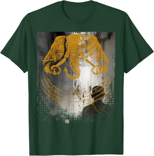 Muay Thai Buddha Asian Tattoo Lao Elephant Cultural Sak Yant T-Shirt - T-Shirt | Forest