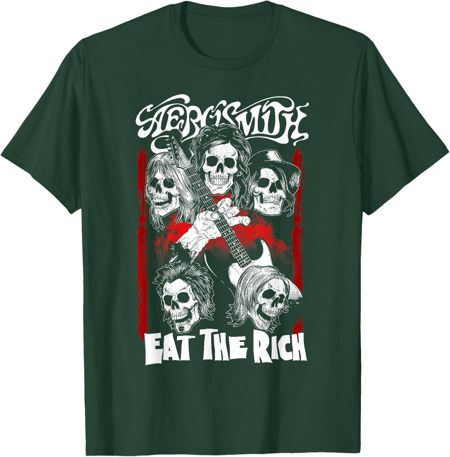 Aerosmith Men's Black Modern Letter Print T-Shirt - T-Shirt | Forest