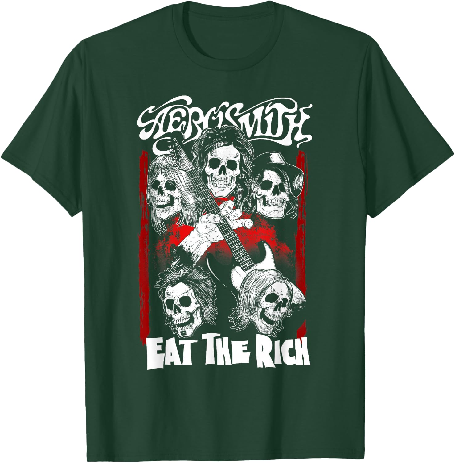 Aerosmith Men's Black Modern Letter Print T-Shirt - T-Shirt | Forest