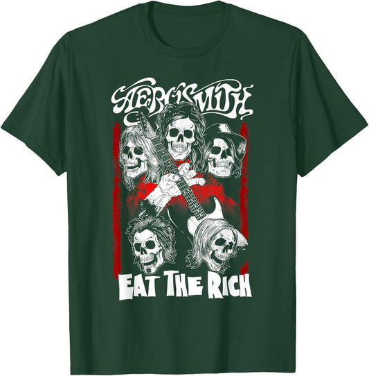 Aerosmith Men's Black Modern Letter Print T-Shirt - T-Shirt | Forest