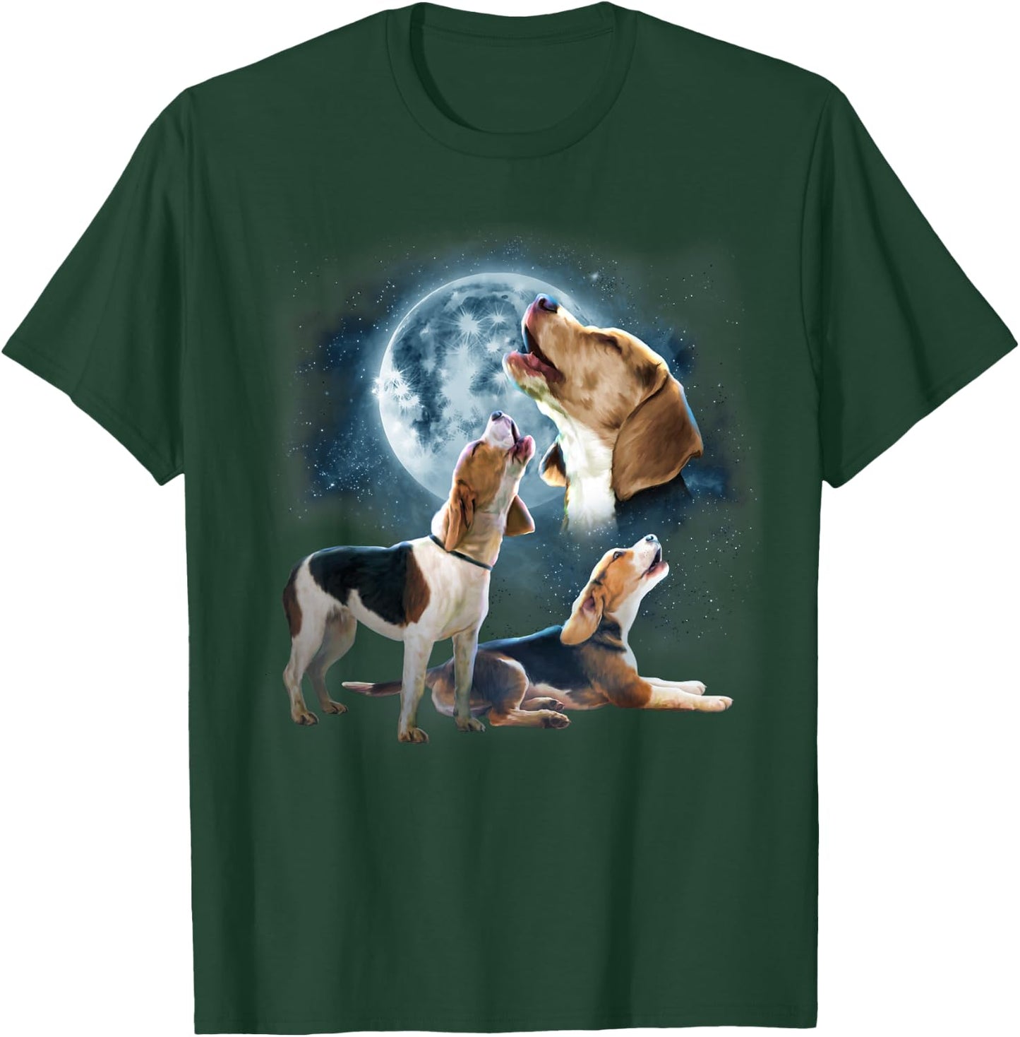 Howling at The Moon Shirt - Funny Beagle Shirt - Beagle T-Shirt - T-Shirt | Forest