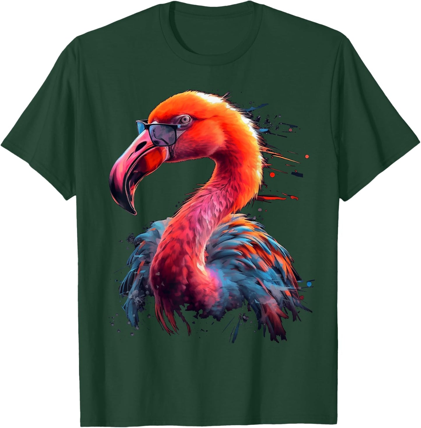 Flamingo Art Sunglasses Bird Animal Flamingo T-Shirt - T-Shirt | Forest