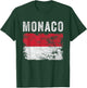 Monaco Flag Distressed - Men Women Kids - Monacan Flag T-Shirt - T-Shirt | Forest