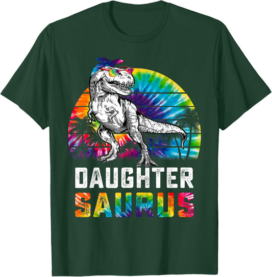 Daughtersaurus T Rex Dinosaur Daughter Saurus Family T-Shirt - T-Shirt | Forest