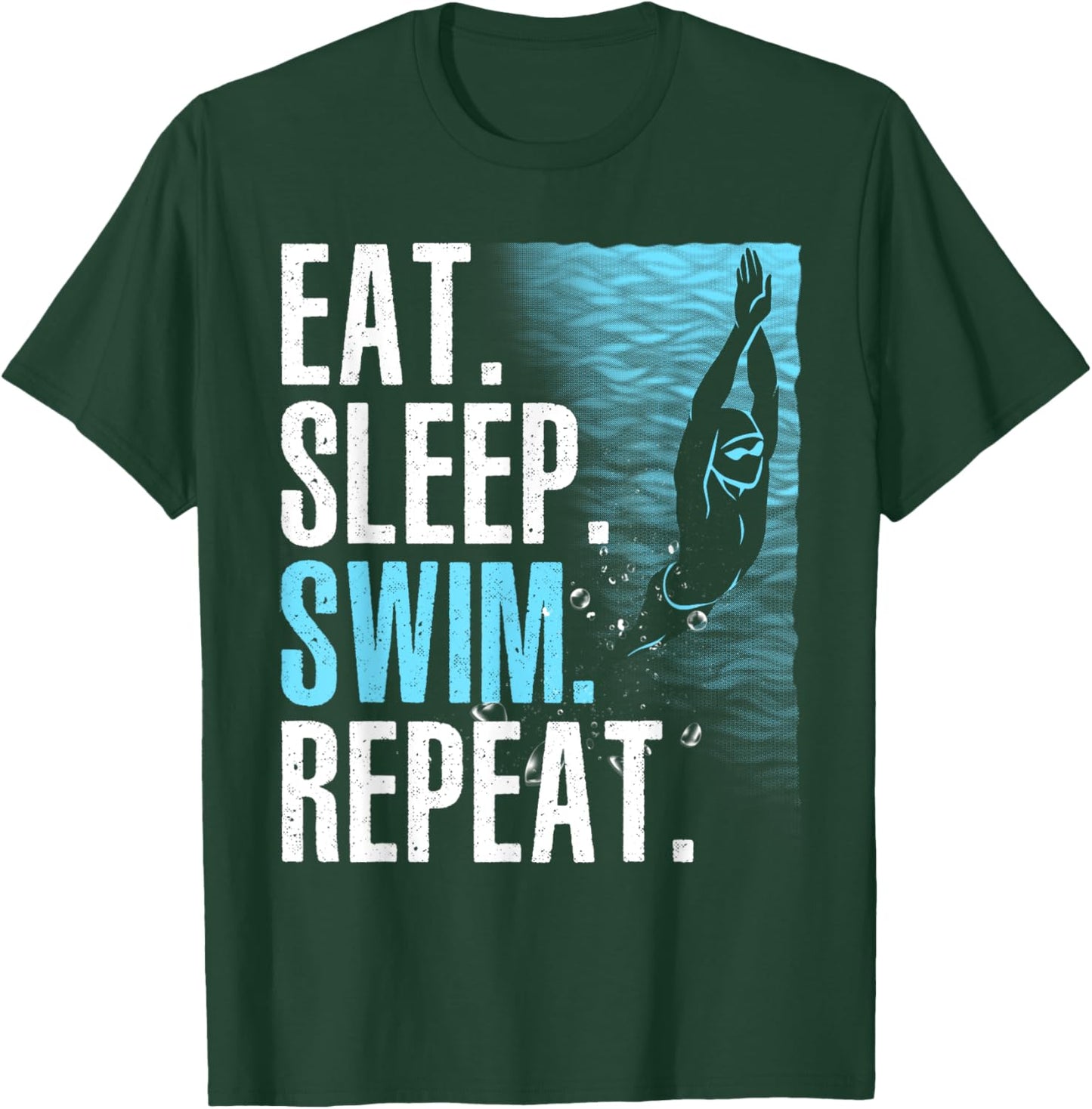 Funny Swimming Design Women Kids Swimmers Swim Team T-Shirt - T-Shirt | Forest