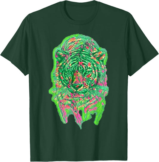 Tiger colorful trendy tattoo art pretty Men Women Kids T-Shirt - T-Shirt | Forest