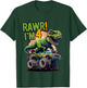 Kids Rawr I'm 4 T Rex 4th birthday Boys Dinosaur Monster Truck T-Shirt - T-Shirt | Forest