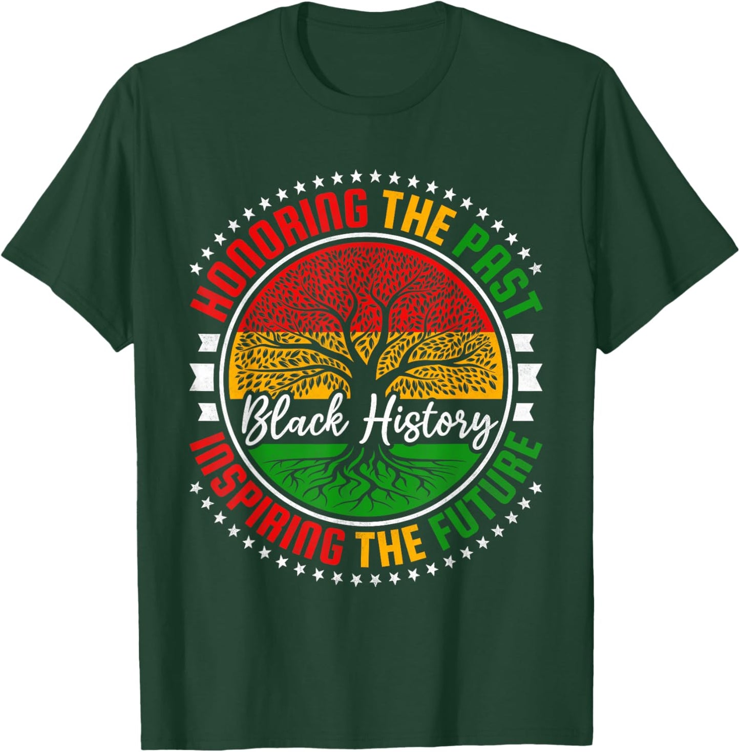 Honoring the Past Inspiring the Future, Black History Month T-Shirt - T-Shirt | Forest