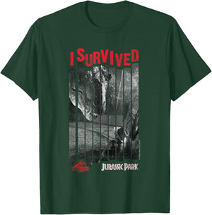 Jurassic Park T-Rex I Survived T-Shirt - T-Shirt | Forest