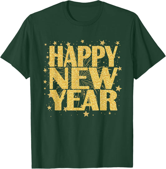 Happy New Year 2026 New Years Eve Party Countdown Fireworks T-Shirt - T-Shirt | Forest