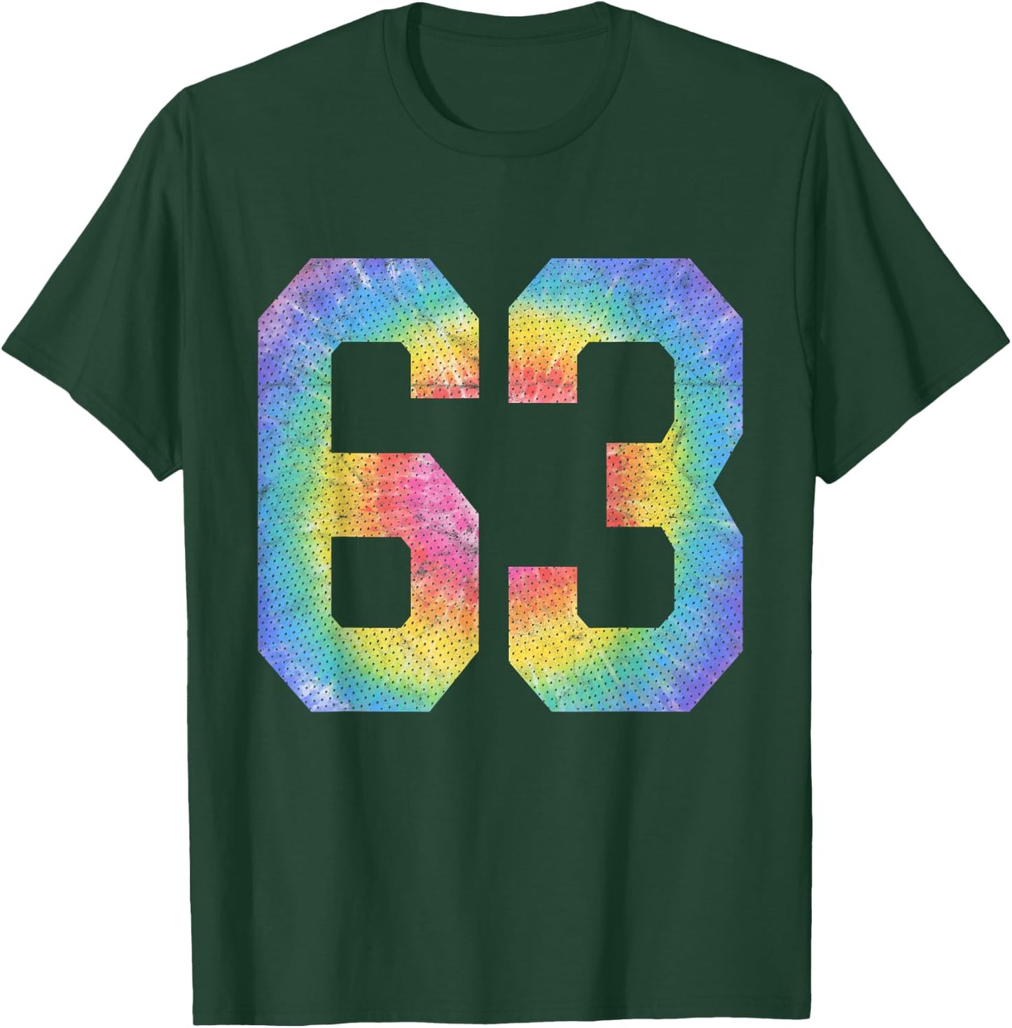 Number 63 Numbered Uniform Sports Team Jersey 63rd Birthday T-Shirt - T-Shirt | Forest