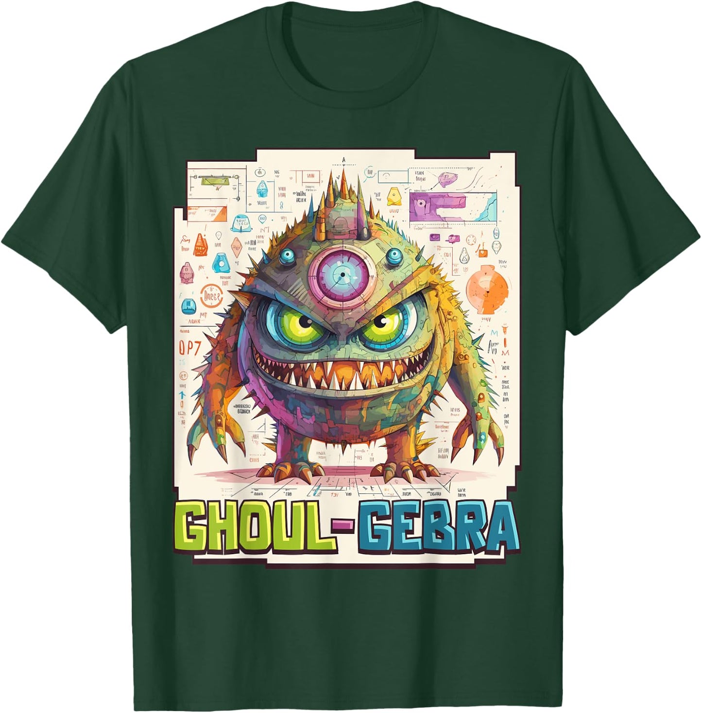 Ghoul-gebra - Funny Halloween Math Teacher Student Algebra Men Women T-Shirt - T-Shirt | Forest