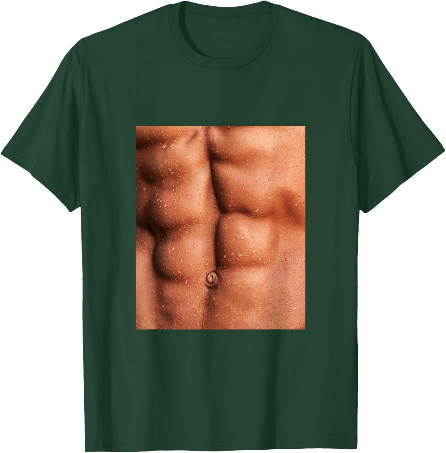 Show Off Your Fake Abs Muscular Novelty Funny T-Shirt - T-Shirt | Forest