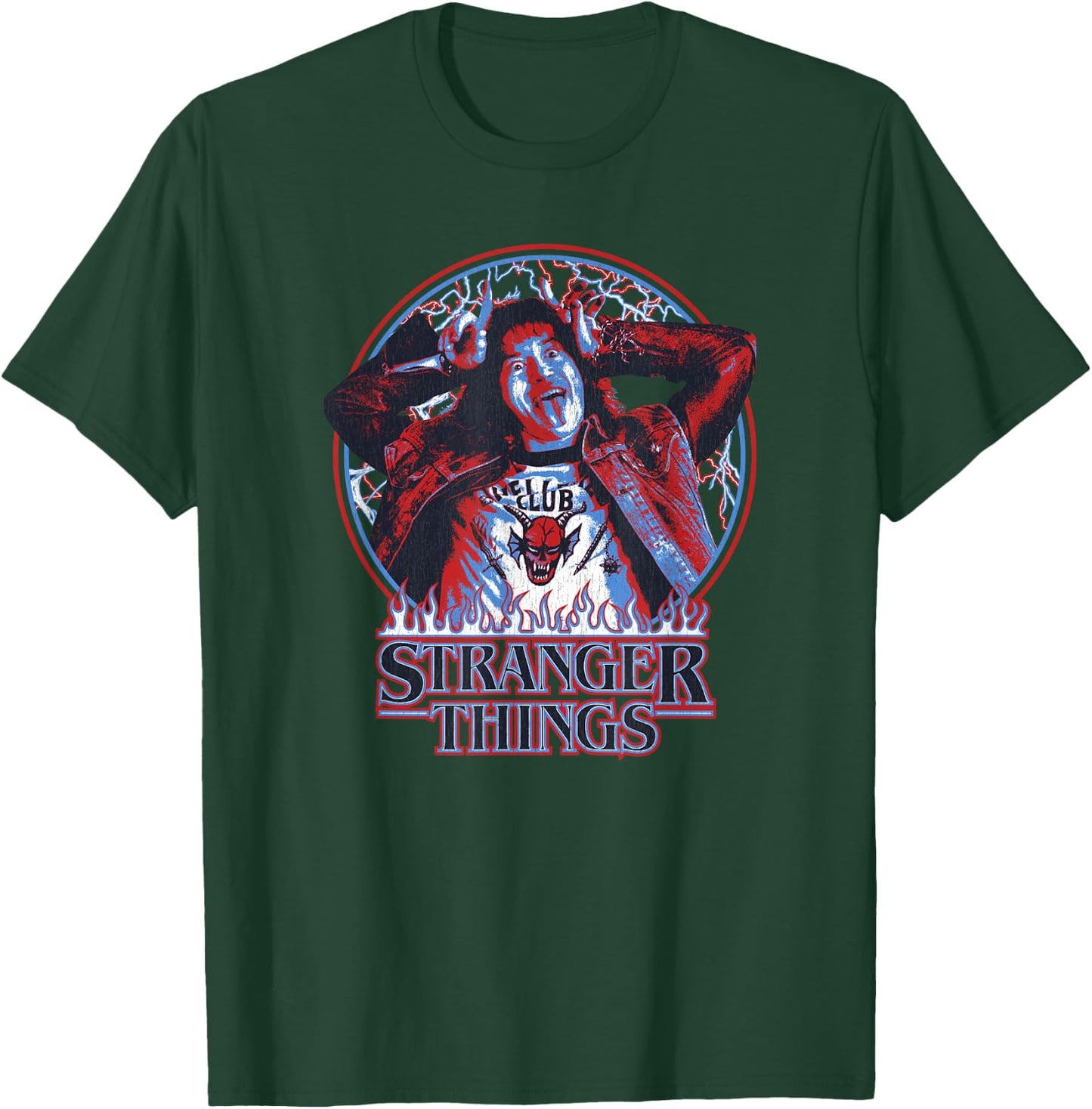 Stranger Things Eddie Munson American Colors Logo T-Shirt - T-Shirt | Forest