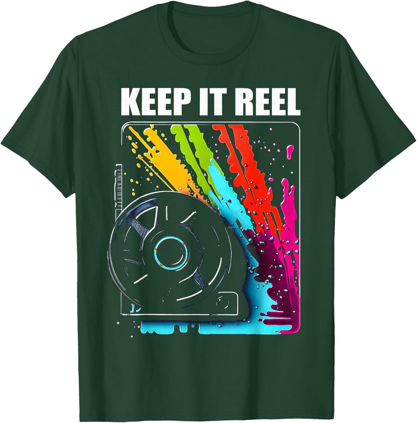 Keep It Reel for Film Fans, Film Students and Filmmakers T-Shirt - T-Shirt | Forest