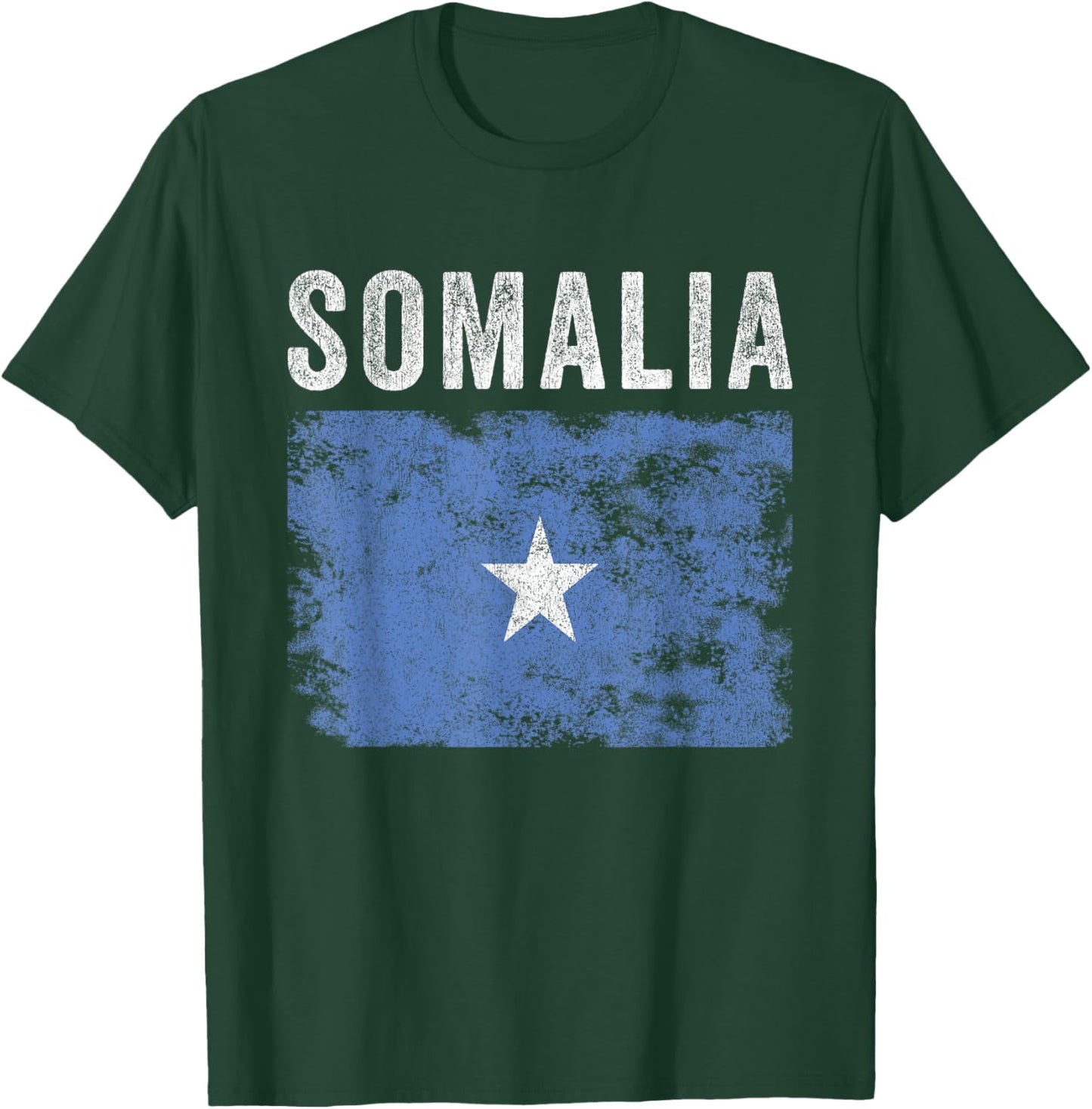 Somalia Flag Distressed - Men Women Kids - Somali Flag T-Shirt - T-Shirt | Forest