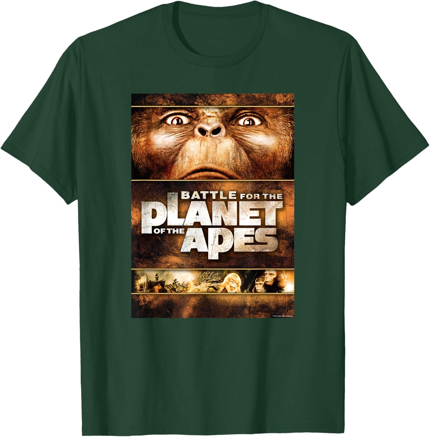 Battle for the Planet of the Apes 1973 Caesar Movie Poster T-Shirt - T-Shirt | Forest
