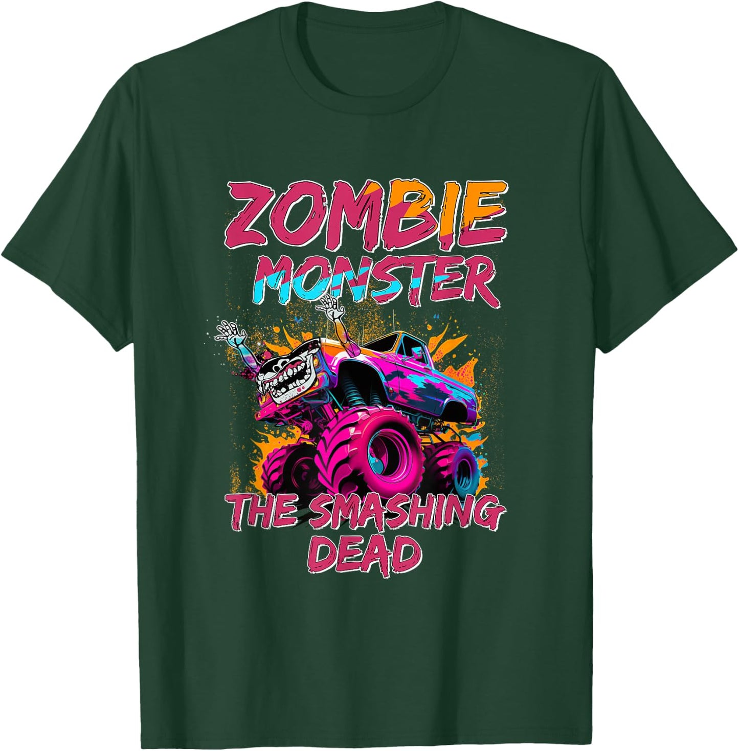 Zombie Monster Truck The Smashing Dead T-Shirt - T-Shirt | Forest