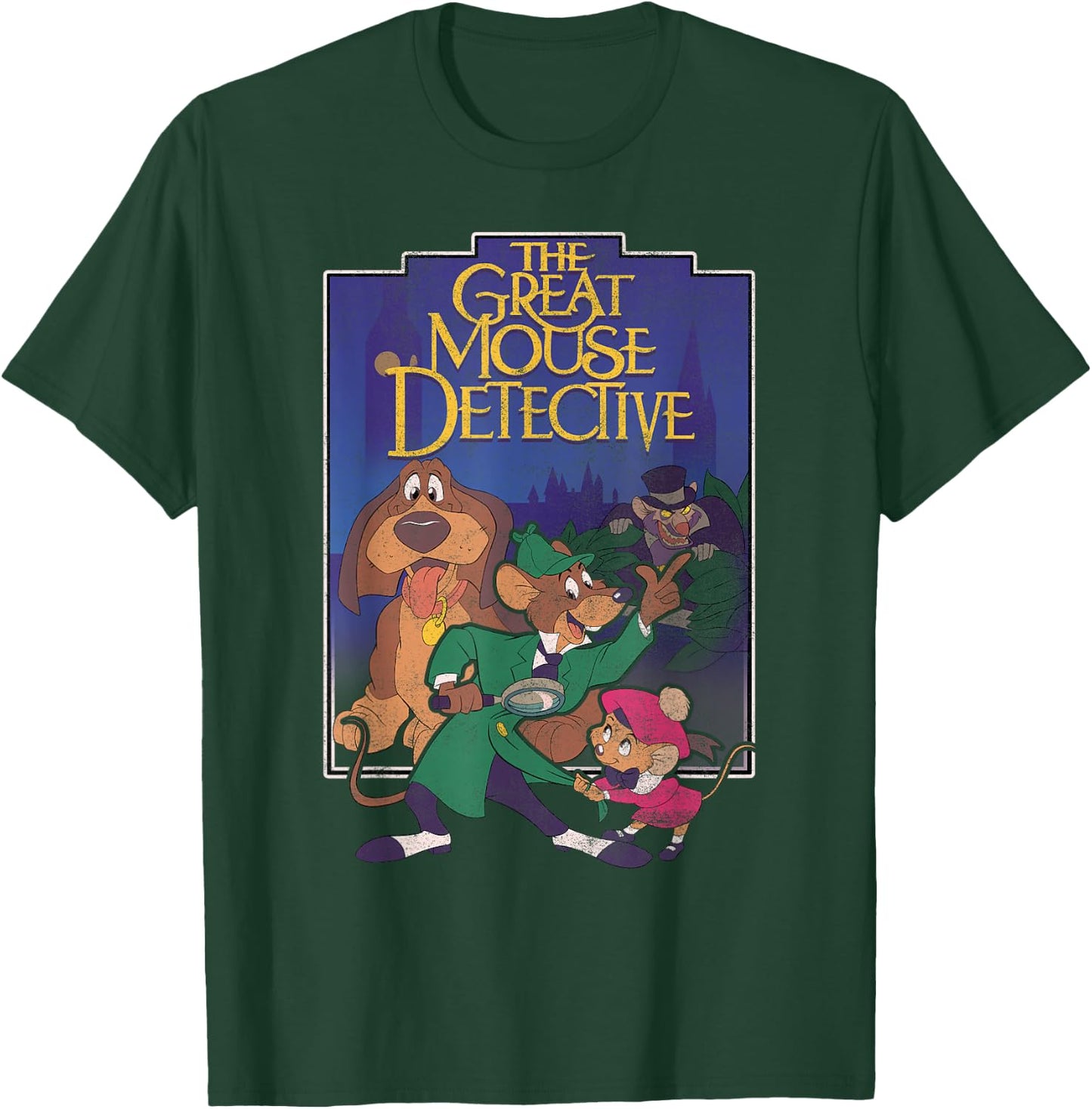Disney The Great Mouse Detective Group Shot Classic Portrait T-Shirt - T-Shirt | Forest